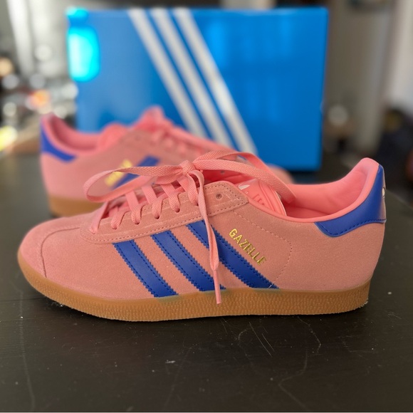 Adidas Gazelle Semi Pink Spark / Lucid Blue / Gum - Picture 3 of 5